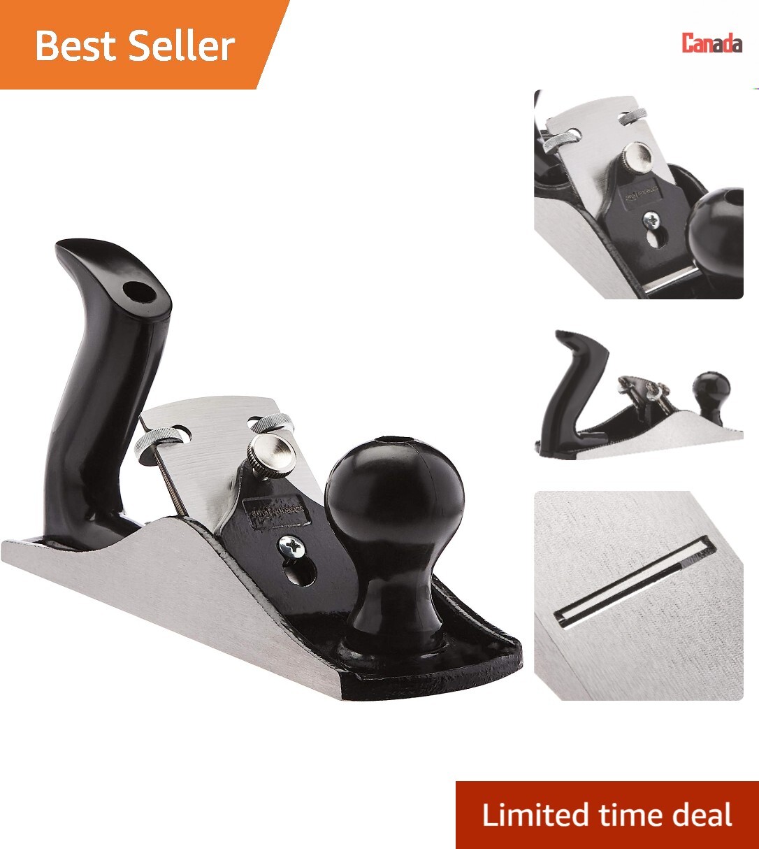 Adjustable Hand Plane - Durable Cast Iron - Precision Woodworking - 2-Inch Blade