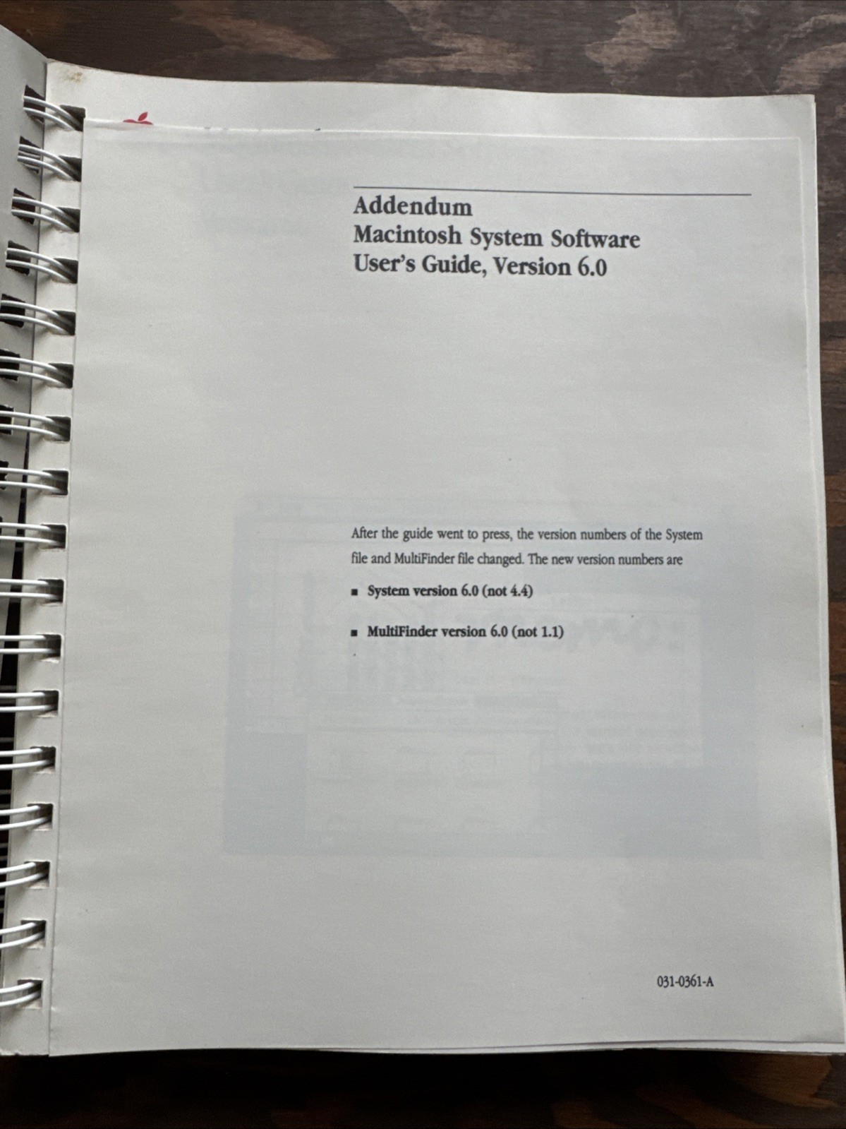 VTG Apple Macintosh System Software Users Guide 1988 Version 6.0 030-3281-A