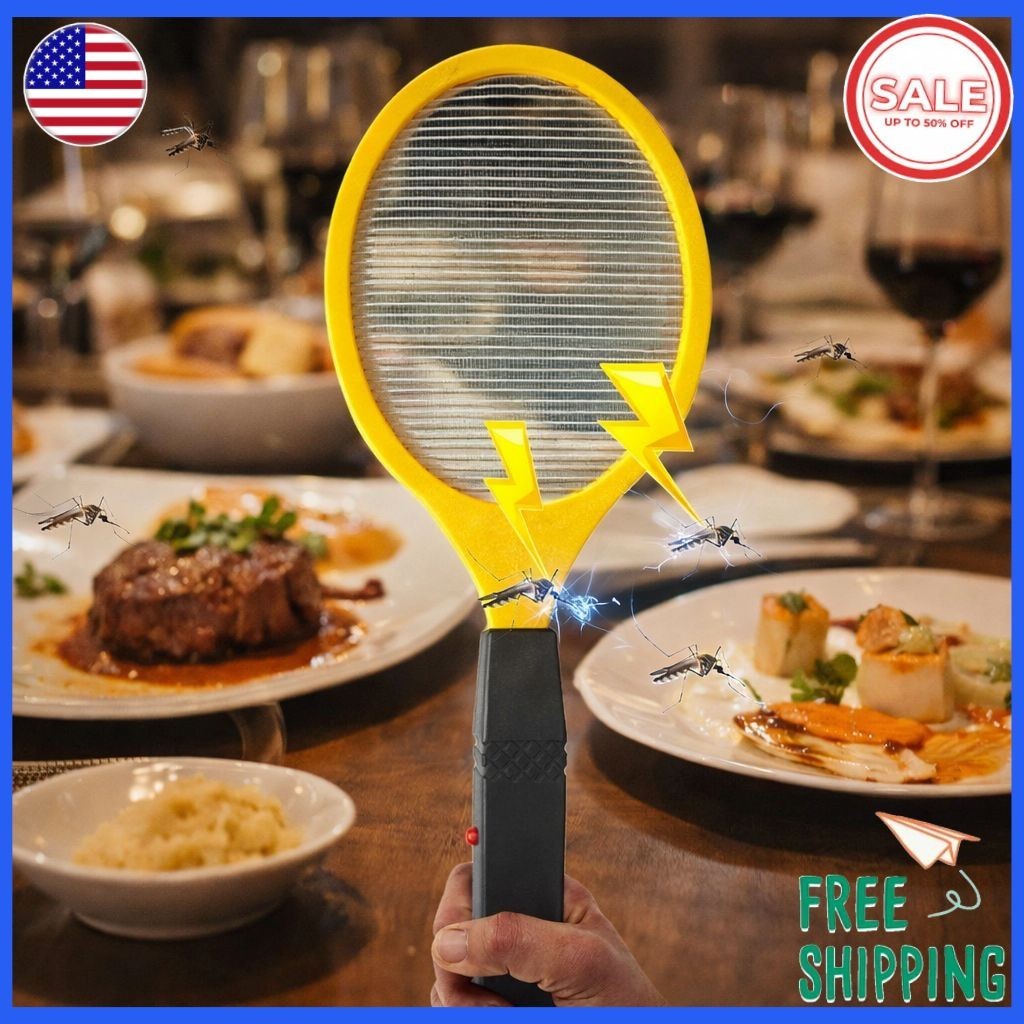 NEW Mosquito Insect Killer Zapper Electric Trap Swatter Light Racket Swatter TOP