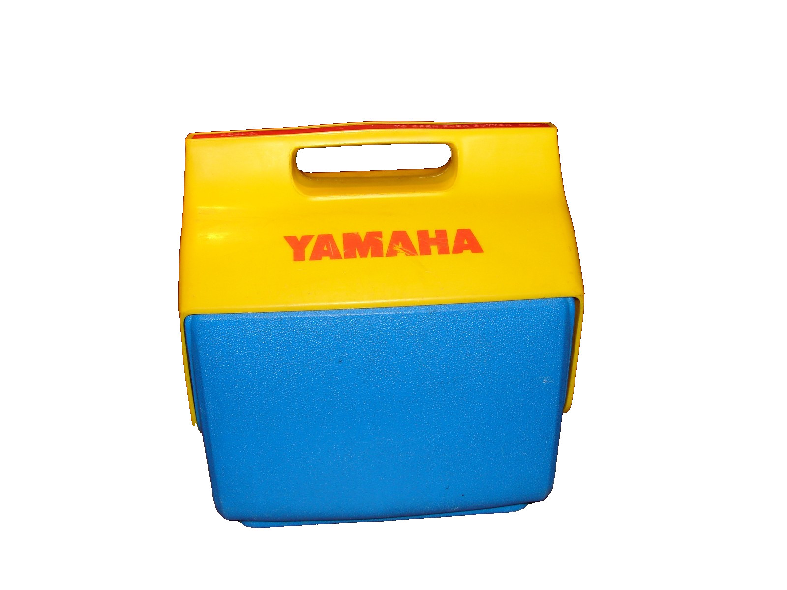 Rare Vintage Igloo Picnic Cooler Yamaha Moto-4 Advertising Nice Condition Yellow