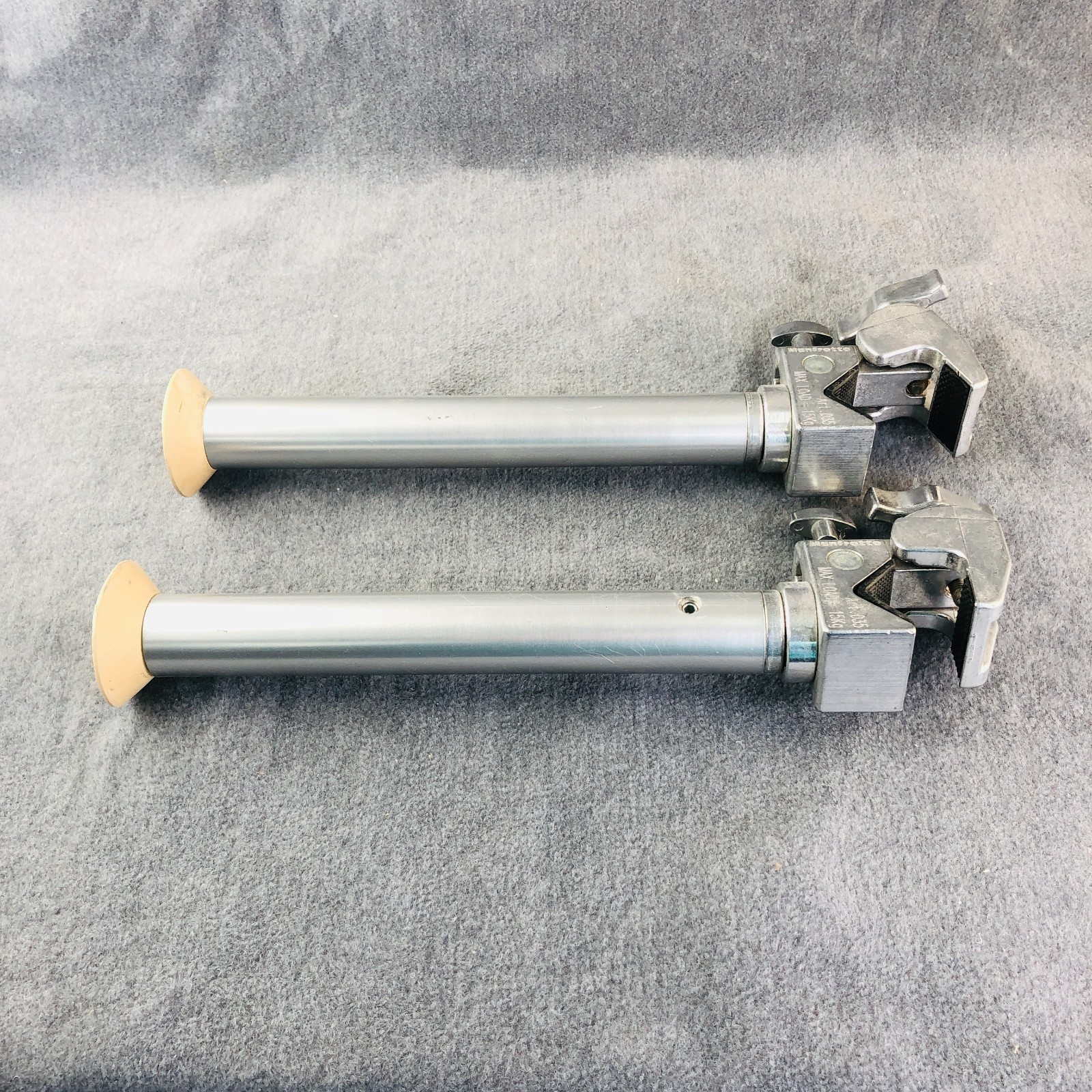 (2) Manfrotto Super Clamp clamps with 10" EXTENTION POST BAR & Rubber End