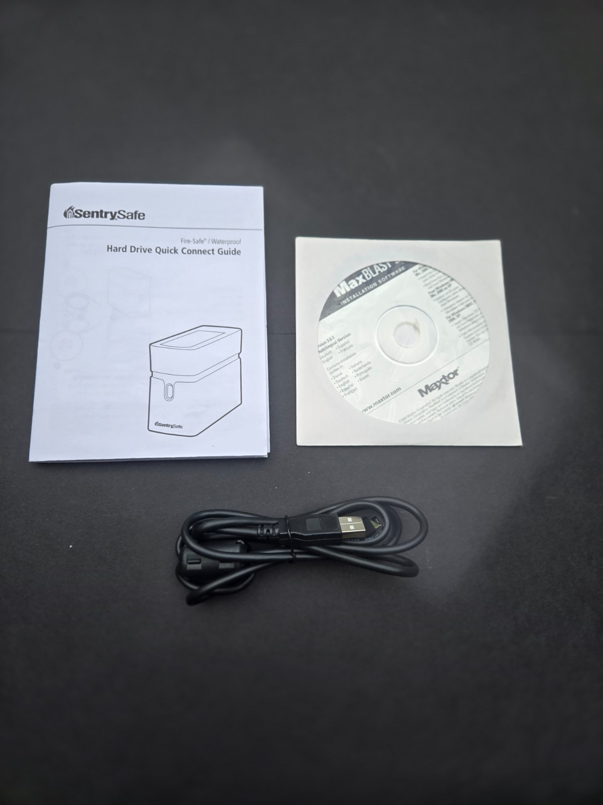 SentrySafe Fire-Safe Waterproof 160GB External Hard Drive QA0004 Tested- Working