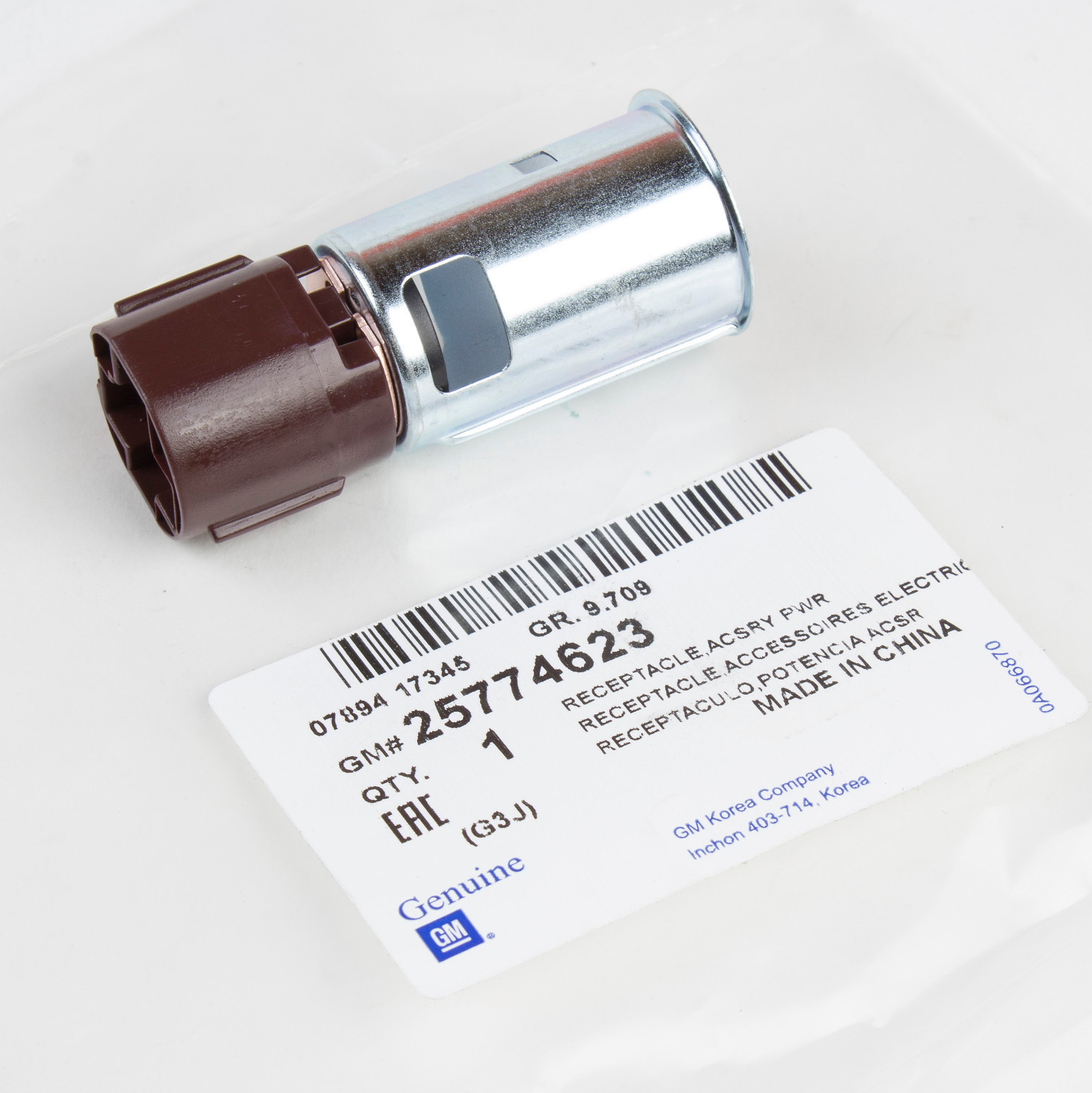 Genuine Accessory Power Receptacle w/o cover compatible with GM 25774623