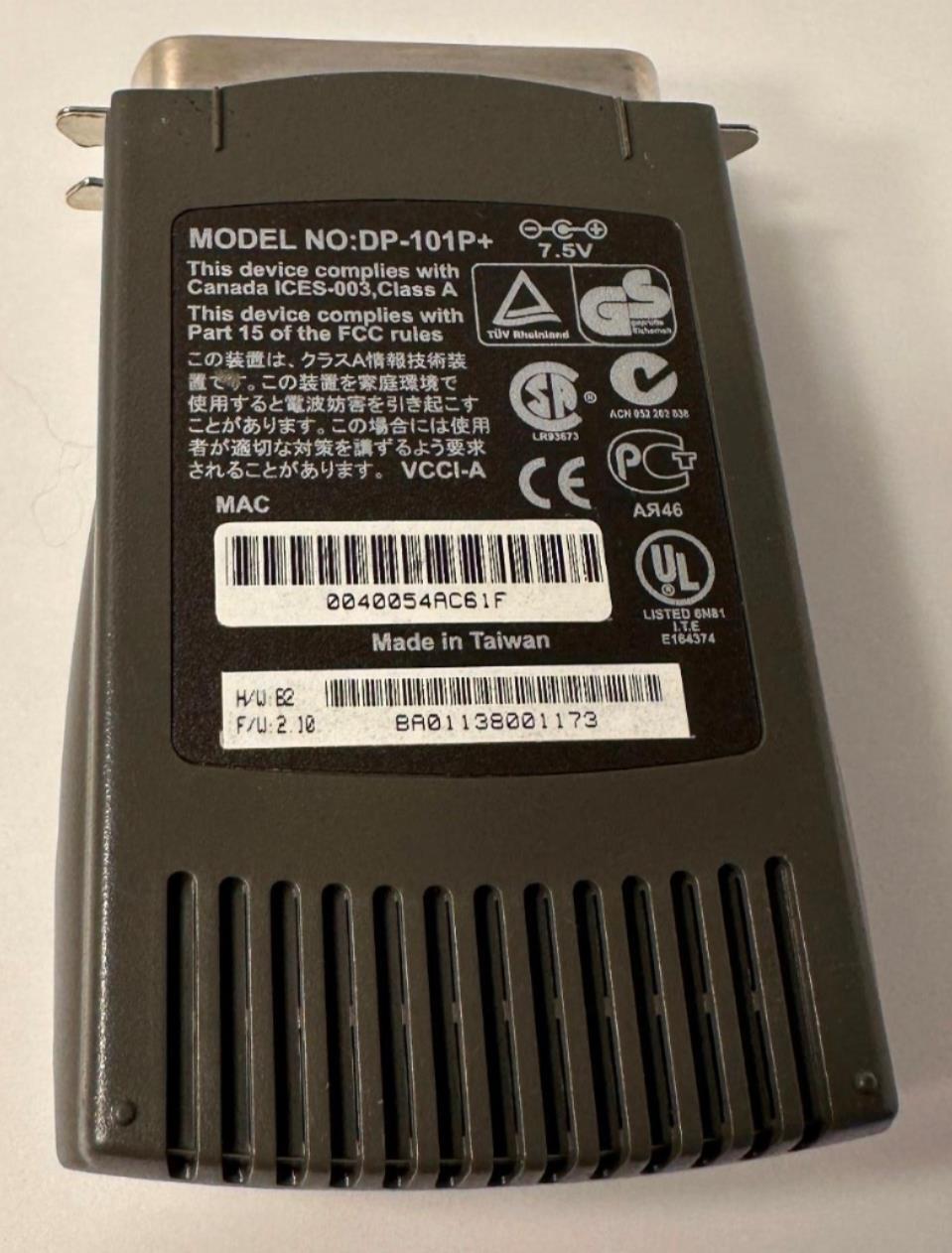 D-Link DP-301P+ Fast Ethernet Parallel Port Print Server