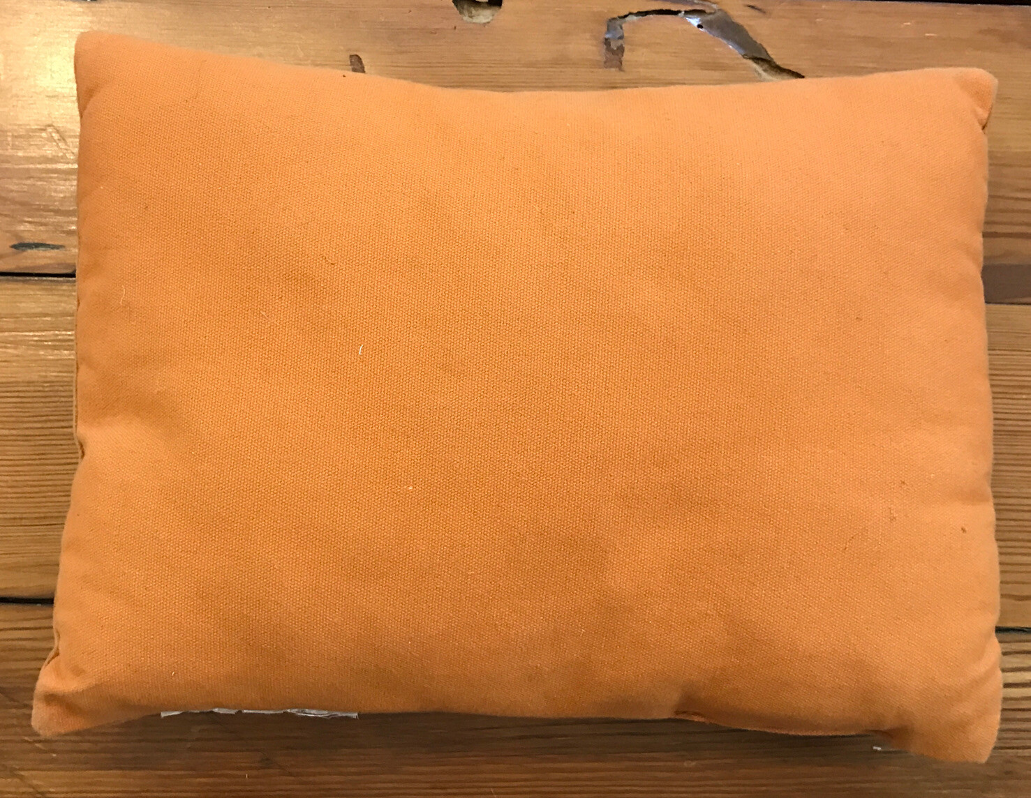 Hello Pumpkin Cursive Script Embroidered Velvet Fall Autumn Orange Throw Pillow