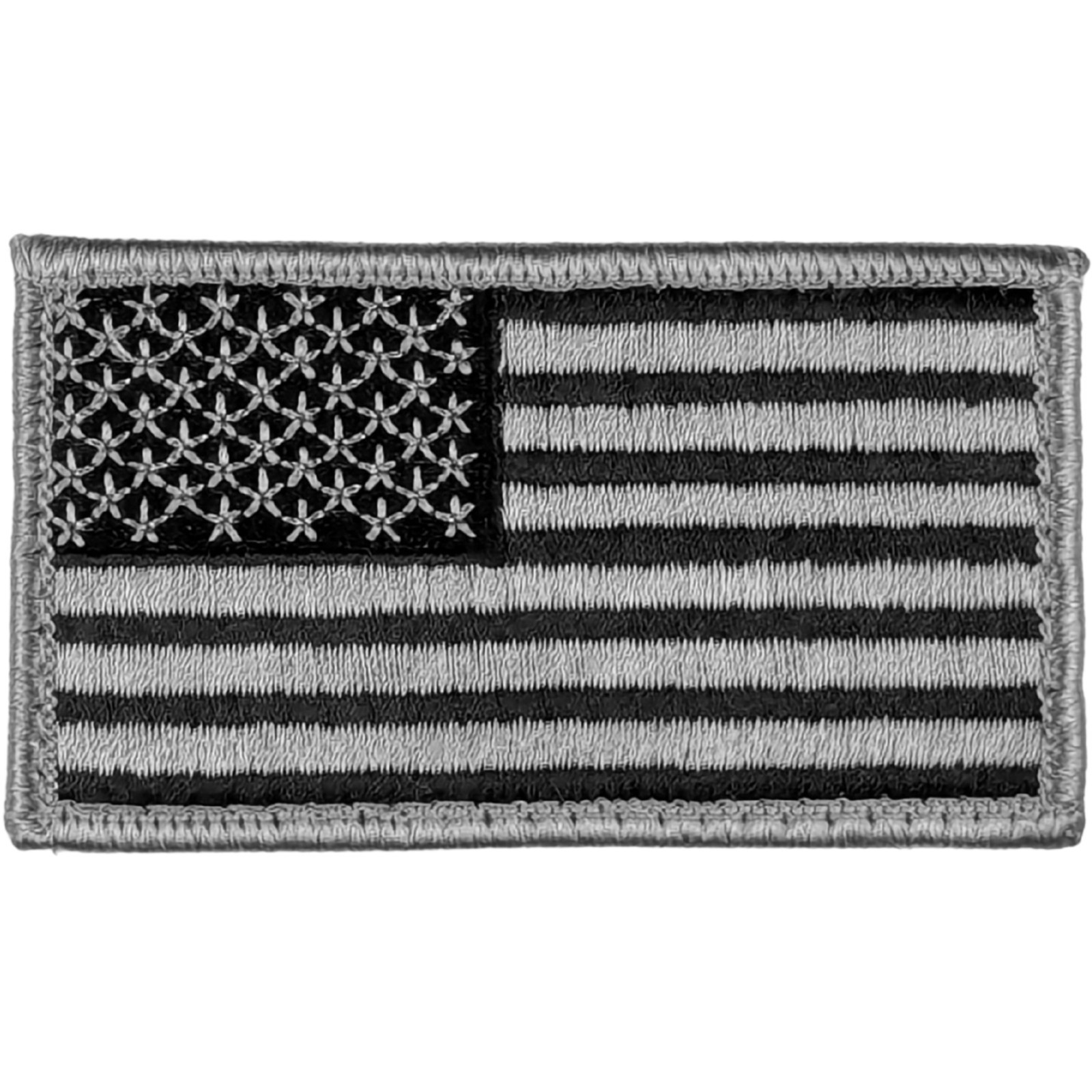 American Flag Patch - Subdued Black and Grey - Hook Fastener Tactical Patch
