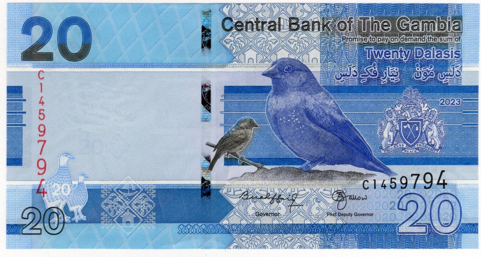 GAMBIA P-39 20 Dalasis 2023 UNC