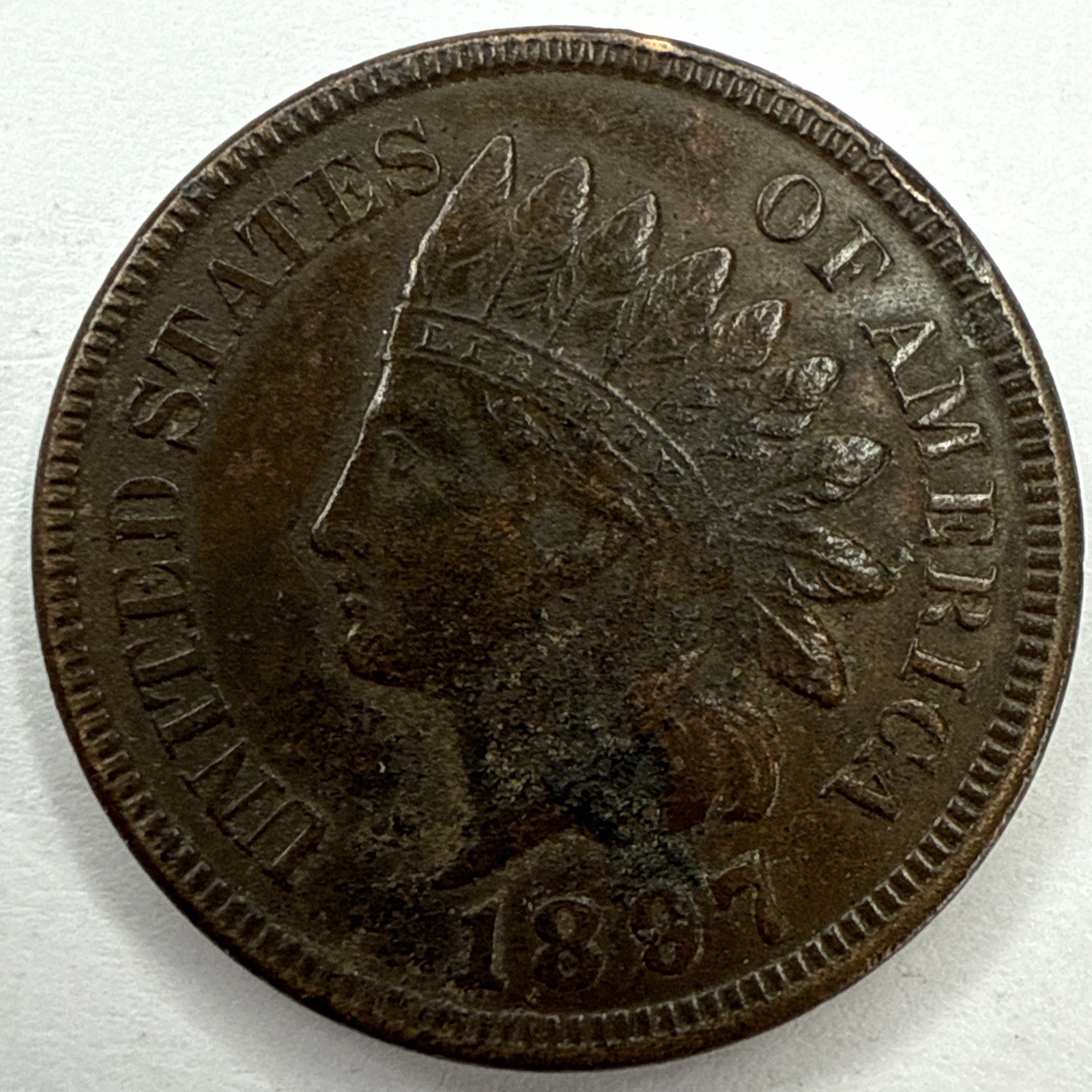 1897 Indian Head Cent Exact Coin Imaged #IND2102