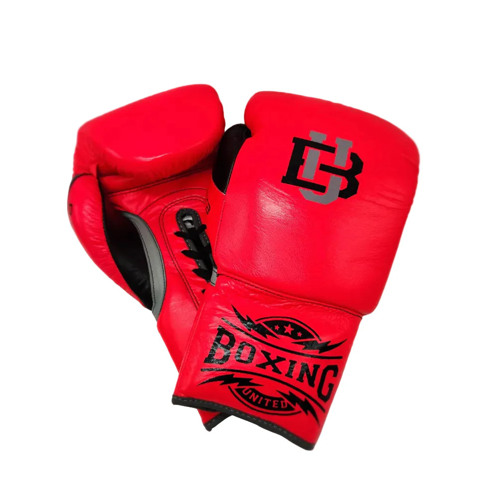 Boxing United Neon Ultra Lace Up Gloves - Neon Pink