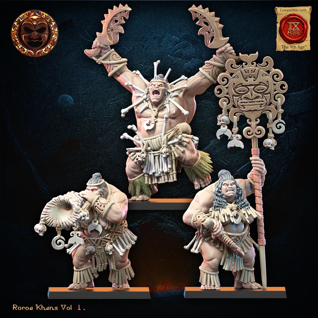Roroa Unit Command Group - Resin Tabletop Miniature