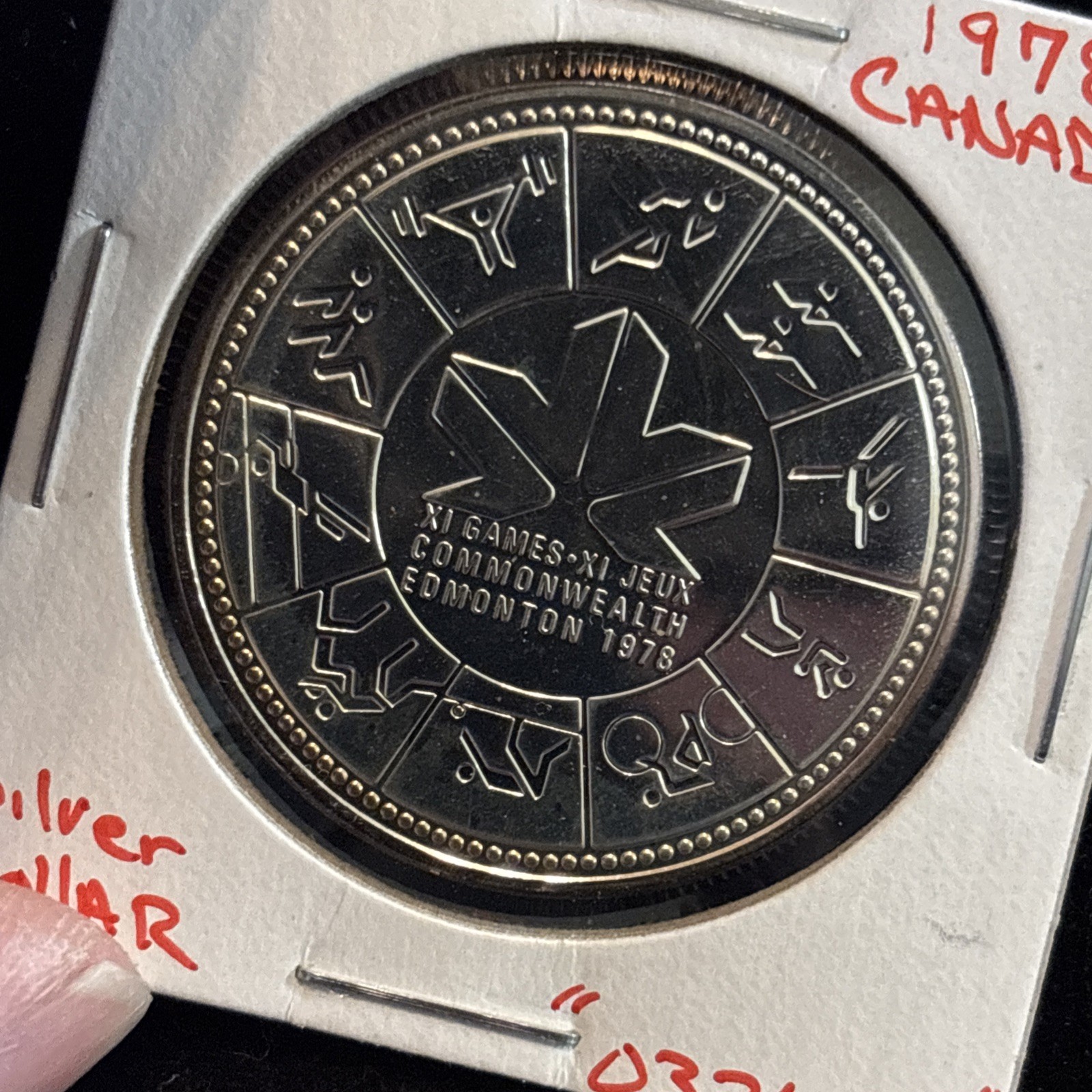1978 Canada Silver Dollar Edmonton Games Proof “0326092” Canadian $1