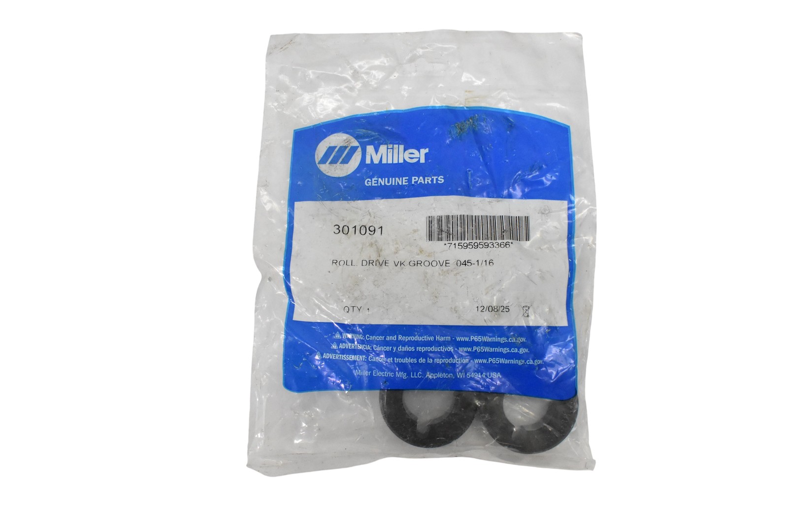 Miller 301091 Roll Drive VK Groove 045-1/16 Genuine Parts Made In USA Single