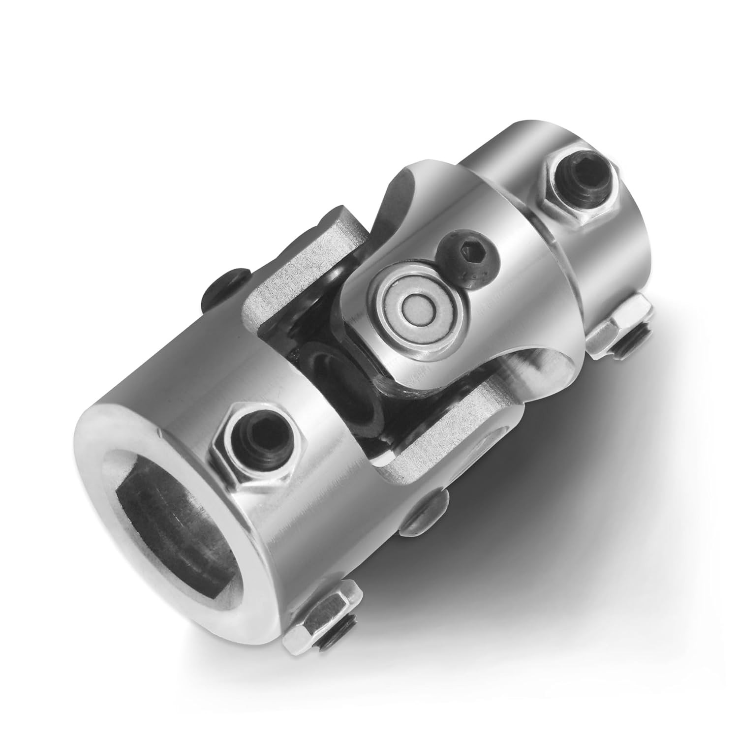 1" DD to 3/4" DD Steering Shaft U Joint Single Chrome Universal Joint