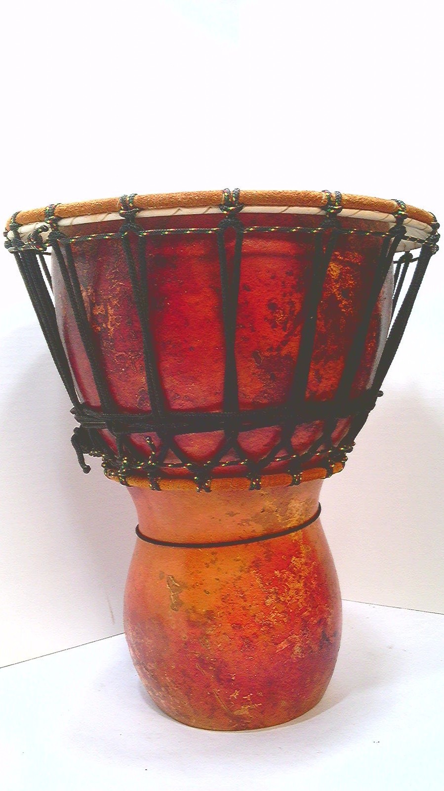 ✅ ✅ African~Gourd Drum~w/ Ropes~15 1/2"