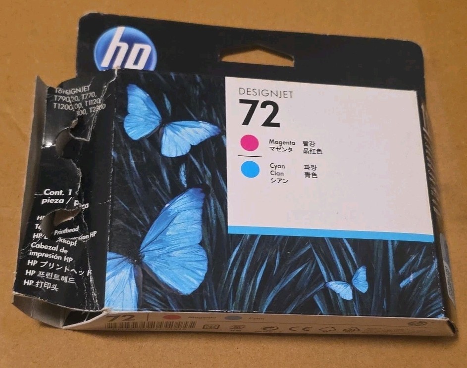 GenuineHP 72 Printhead Designjet 9383A Magenta & Cyan