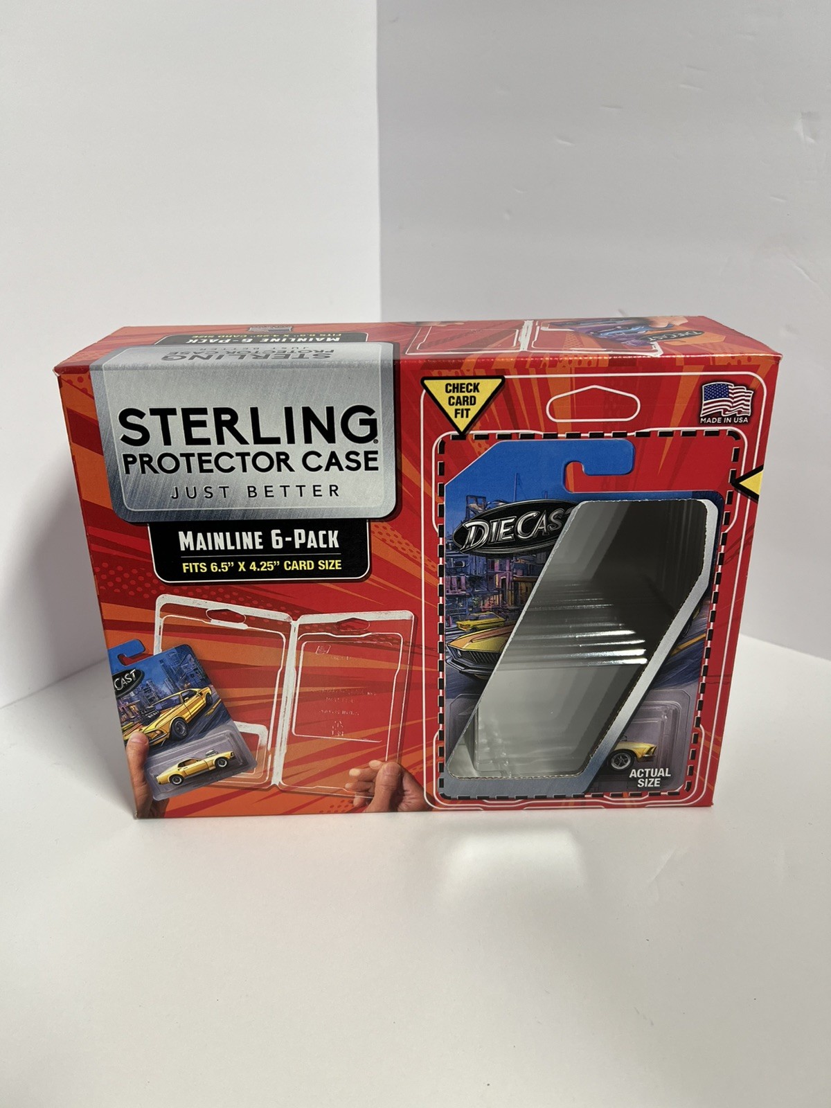 Sterling Protector Case Mainline 6 Pack Gift Box for Hot Wheels & Matchbox Basic