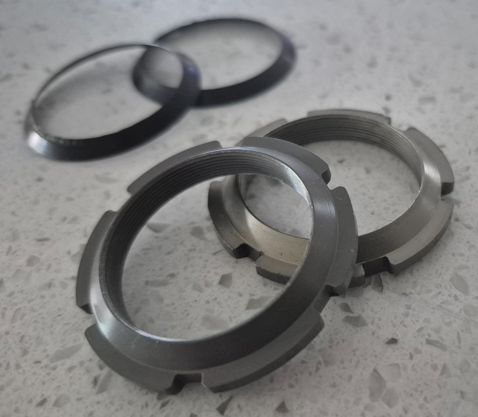 Mavic 610 Chamfered Bottom Bracket Lockrings NOS