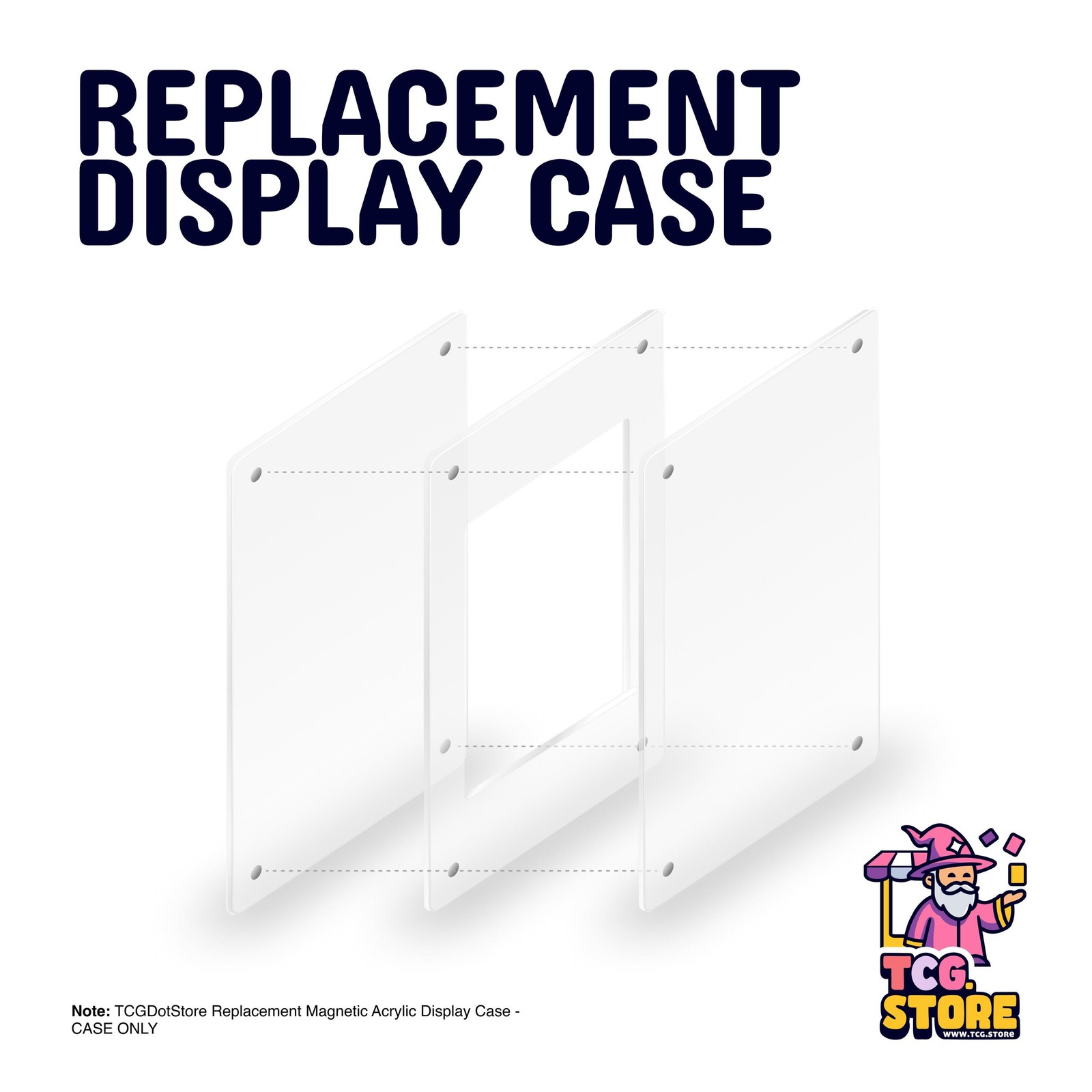 TCGDotStore Replacement Magnetic Acrylic Display Case - CASE ONLY