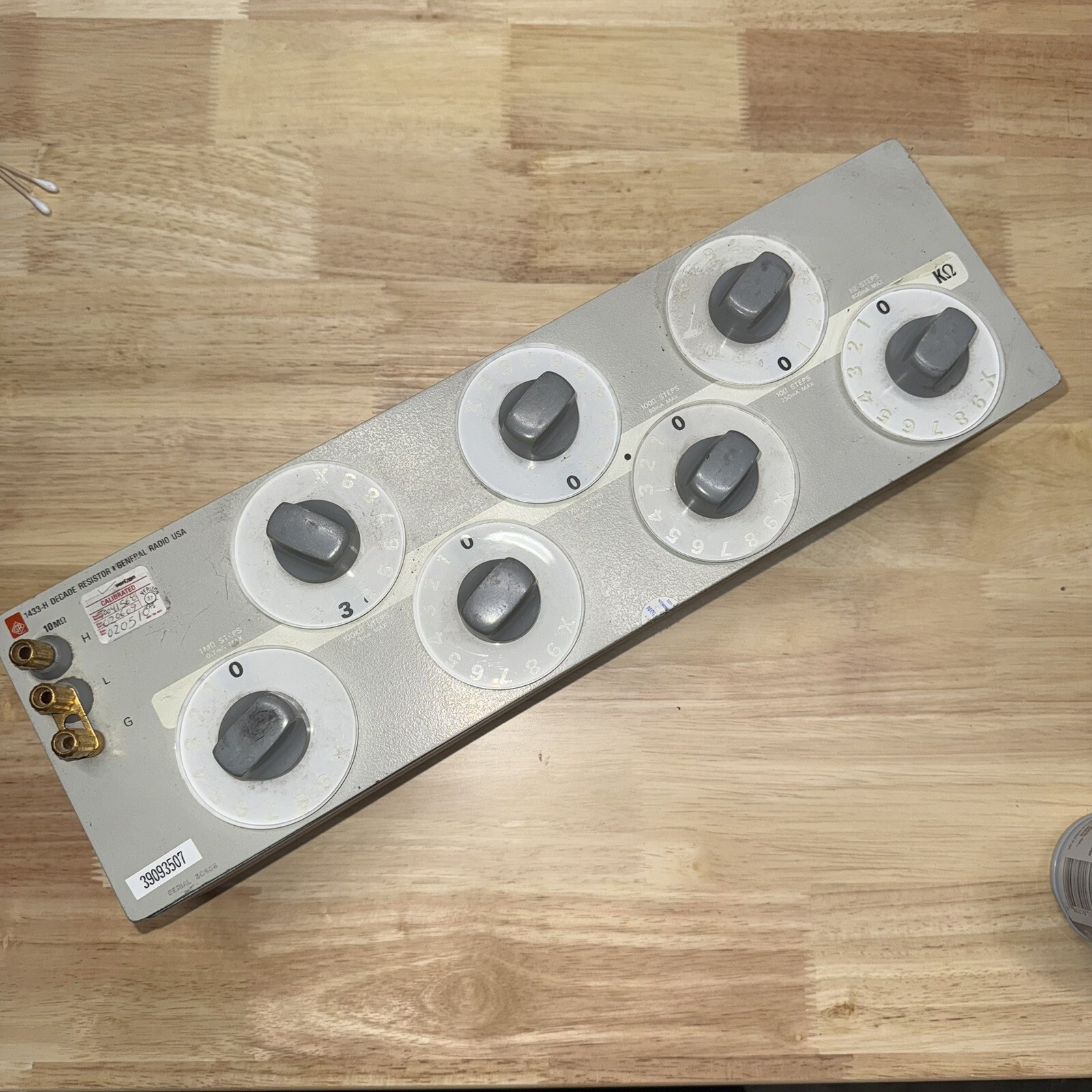 IET General Radio 1433-H 7-Decade Resistor 1 Ω to 11.11111  MΩ - Read