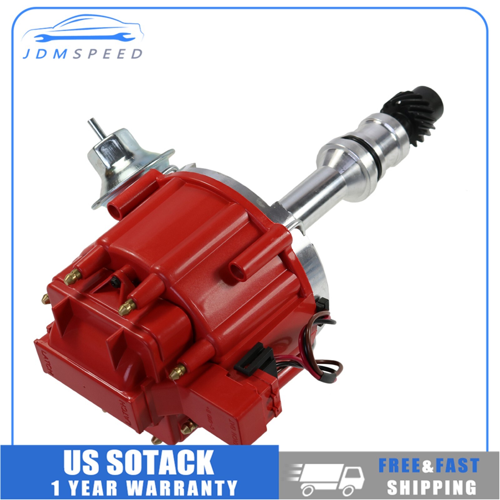 For Oldsmobile OLDS V8 1968-1976 HEI Distributor Red Cap 260 307 350 403 455
