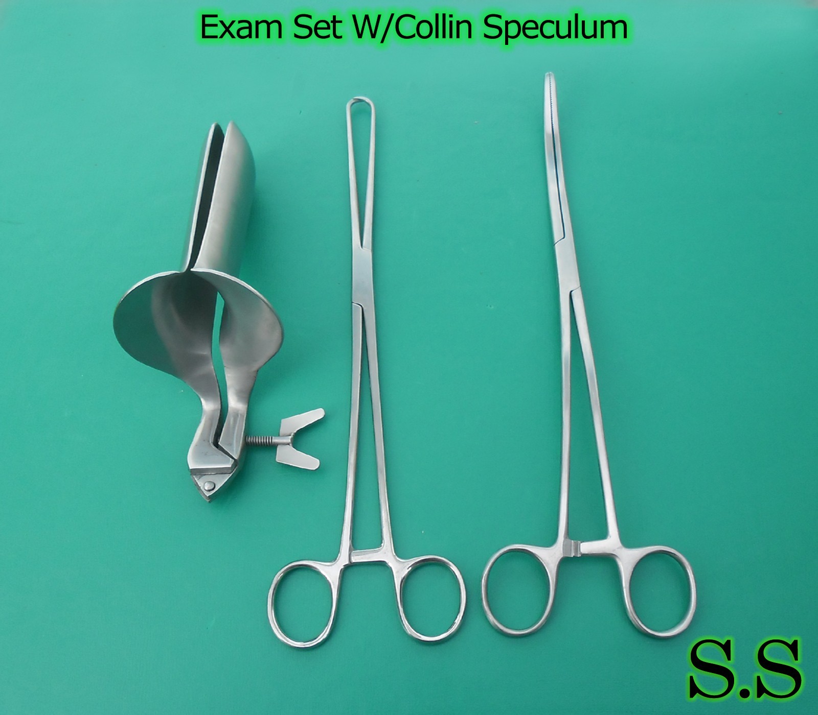 Exam Set w/Collin Speculum Large Gynecology instruments DS-1215