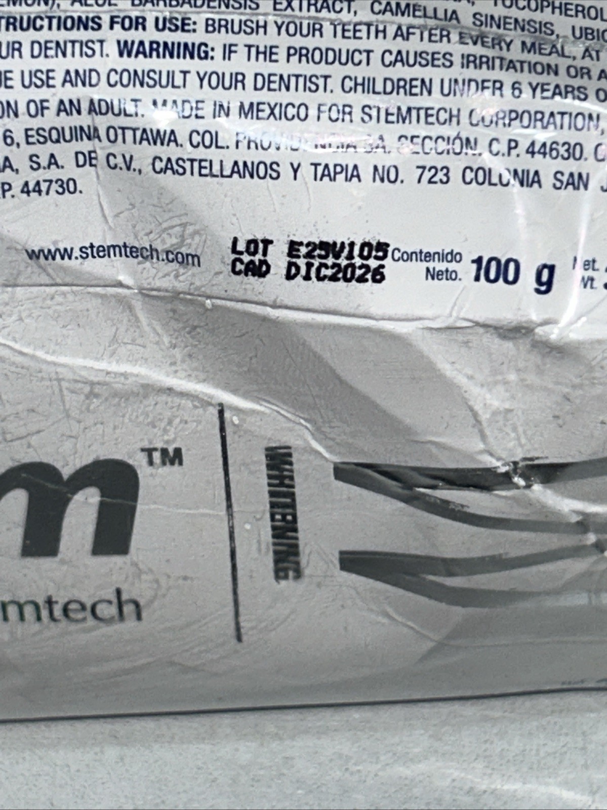 4 Sealed Orastem Fluoride Free Toothpaste 3.5 Oz, Damaged Packaging