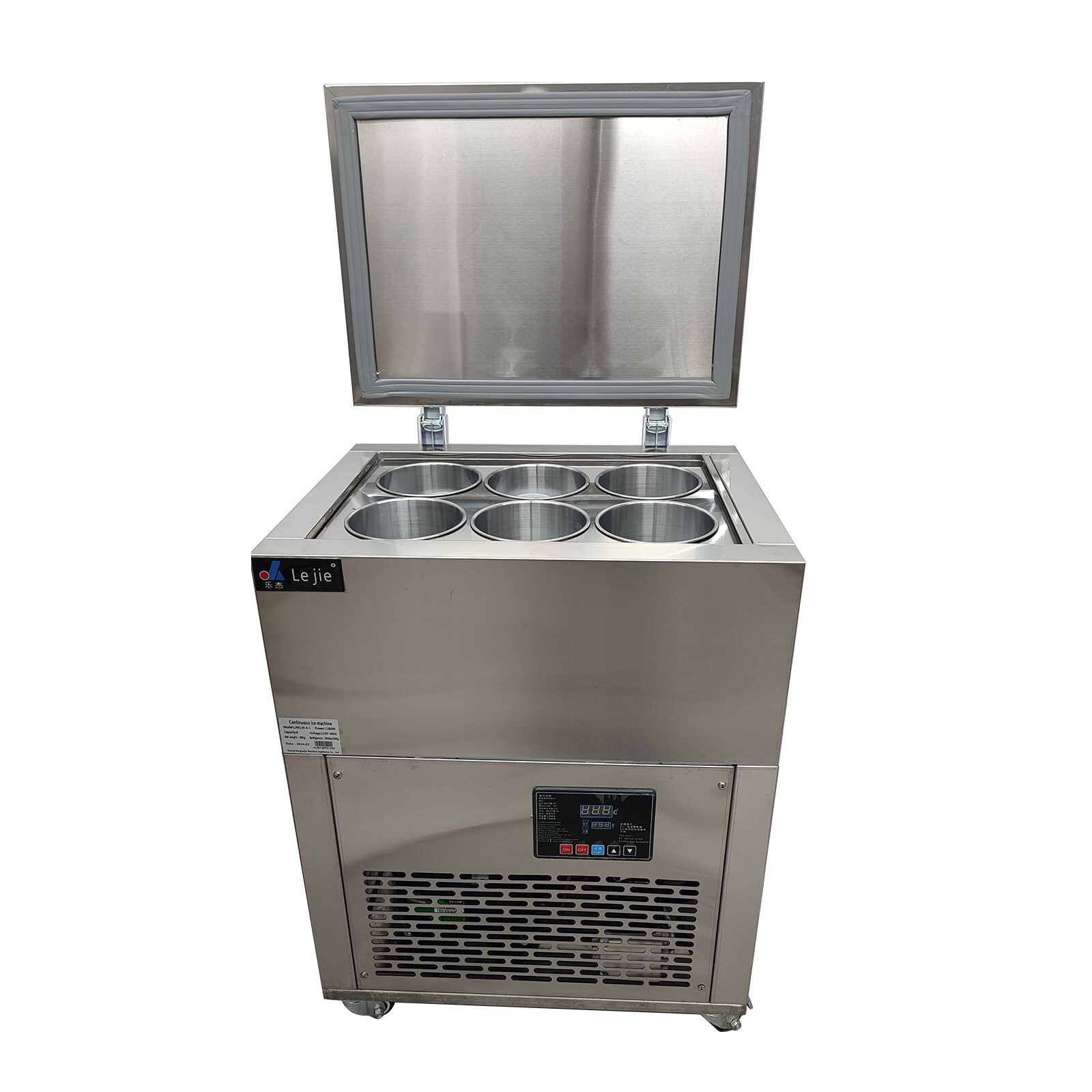 110V Snow Ice Machine Cylindrical Ice Block Making Machine Automatic 6 Buckets I