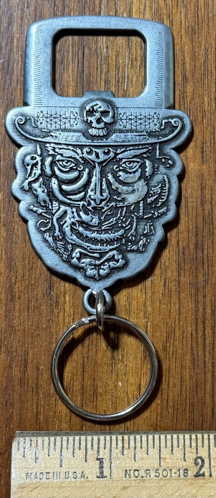 The Baron Samedi Spiced Rum Metal Bottle Opener Voodoo Man Face