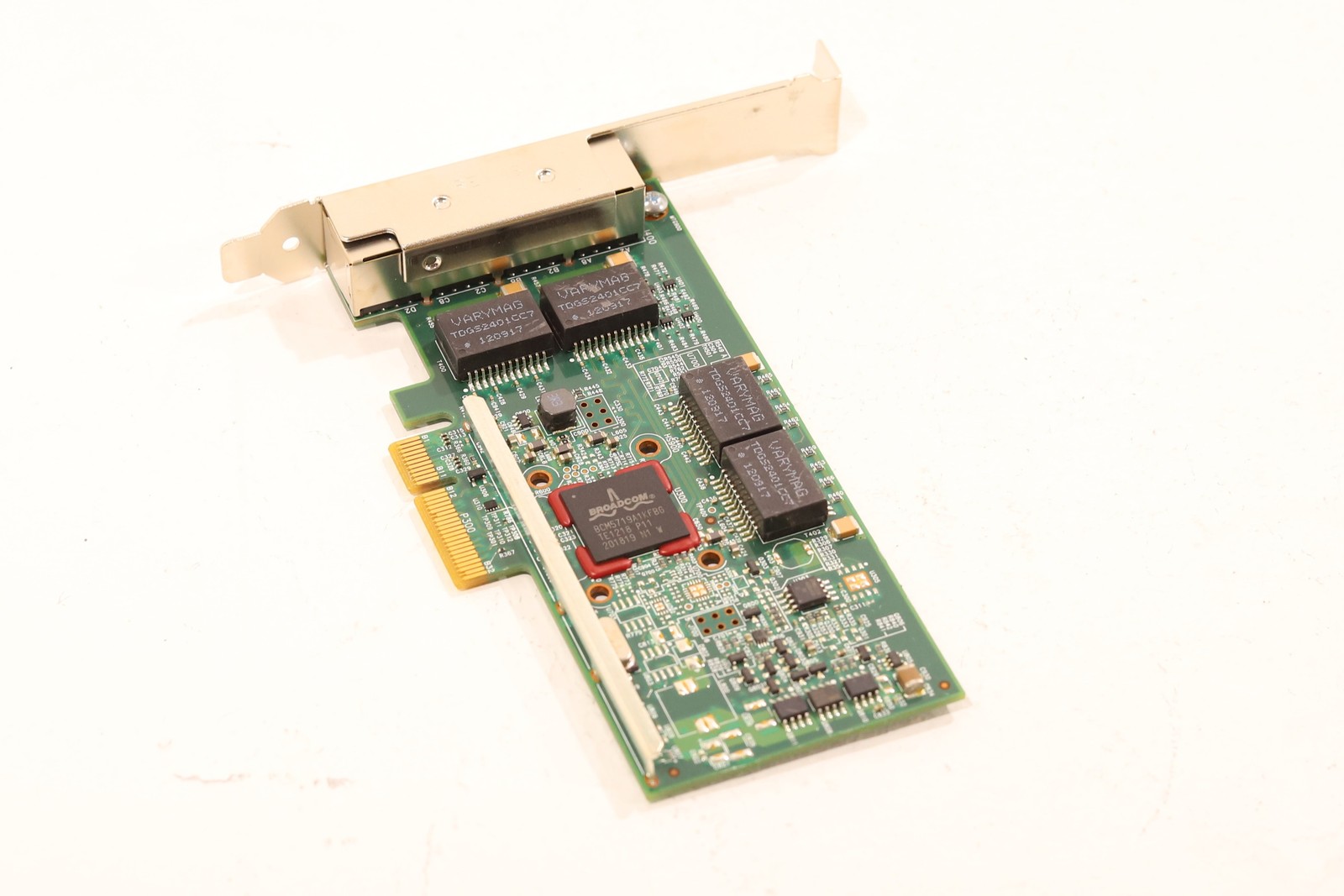 IBM Broadcom 5719 Quad-Port Gigabit PCIe x4 Network Card FRU P/N: 74Y4064 Tested