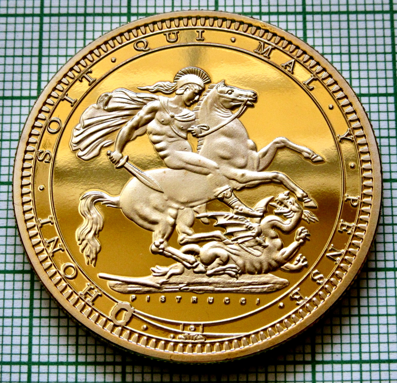 GREAT BRITAIN Retro Model GEORGE III 1819 Crown - St. George on Horseback Proof