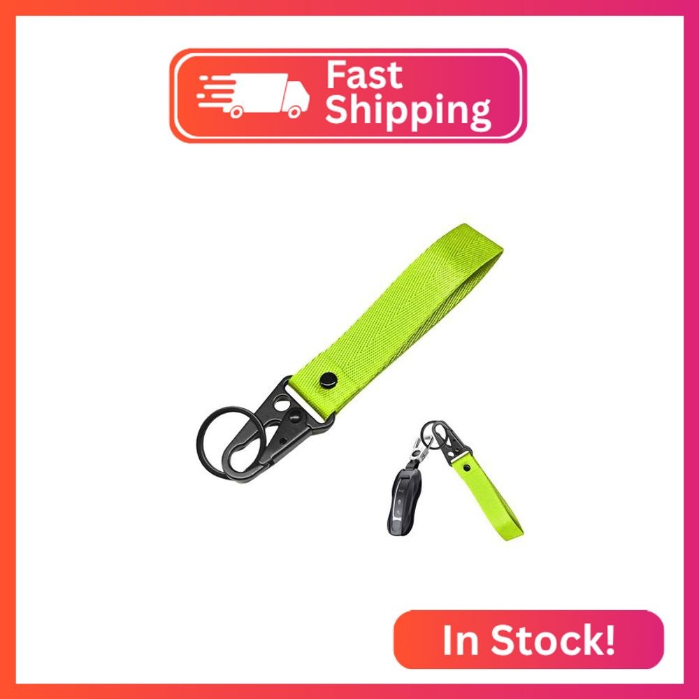 Wevdn Car Key Chain, Fabric Metal Practical Multifunctional Motorcycle Keychain,