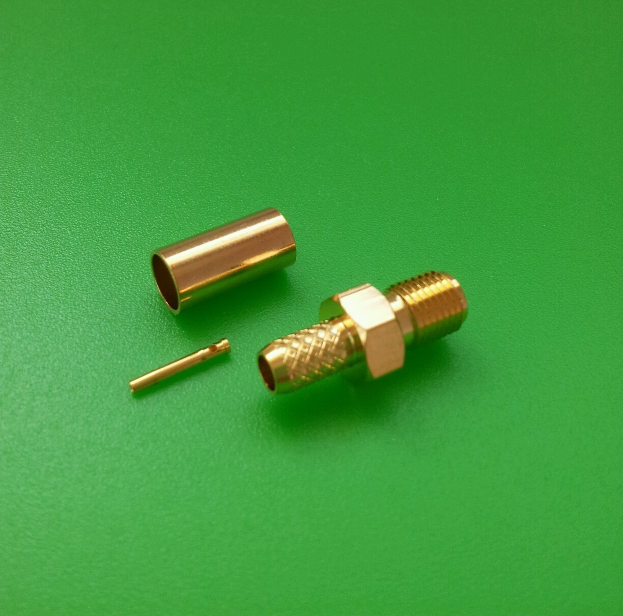 (2 SETS) SMA Female crimp for RG58 RG142 LMR195 RG400 RF Connector - USA Seller