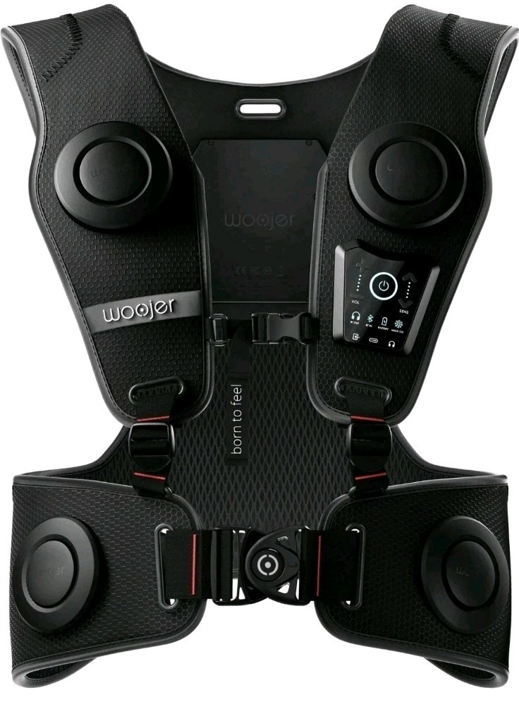 Woojer Haptic Vest 3 for Games, Music, Movies, VR and Wellness Black NIB