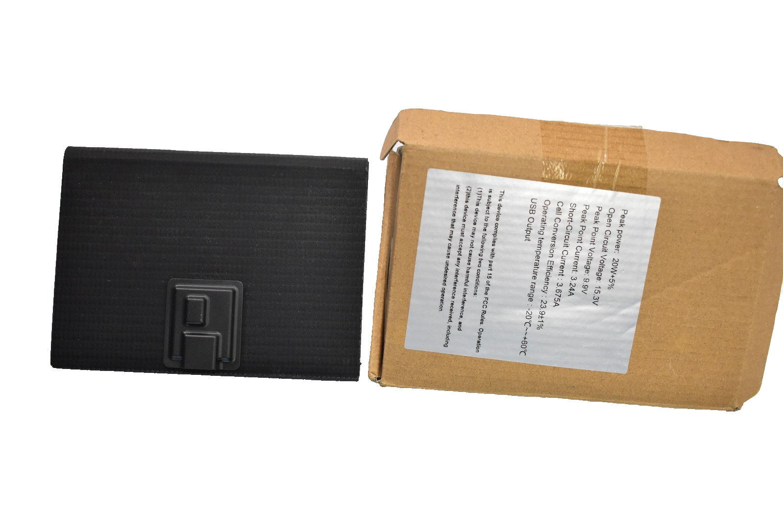 CRUXD Portable Solar Panel Charger 20W USB Foldable High Efficiency Outdoor