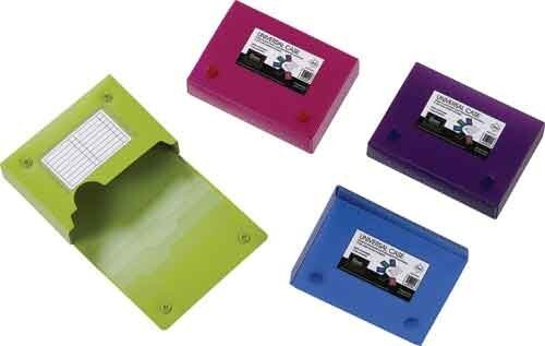 Filexec Neon Universal Case 3X5 Snap Closure Dividers Asst Colors School Office