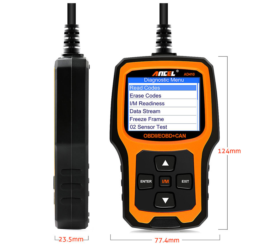 ANCEL AD410 OBD2 Scanner Car Diagnostic Scan Tool Check Engine Fault Code Reader
