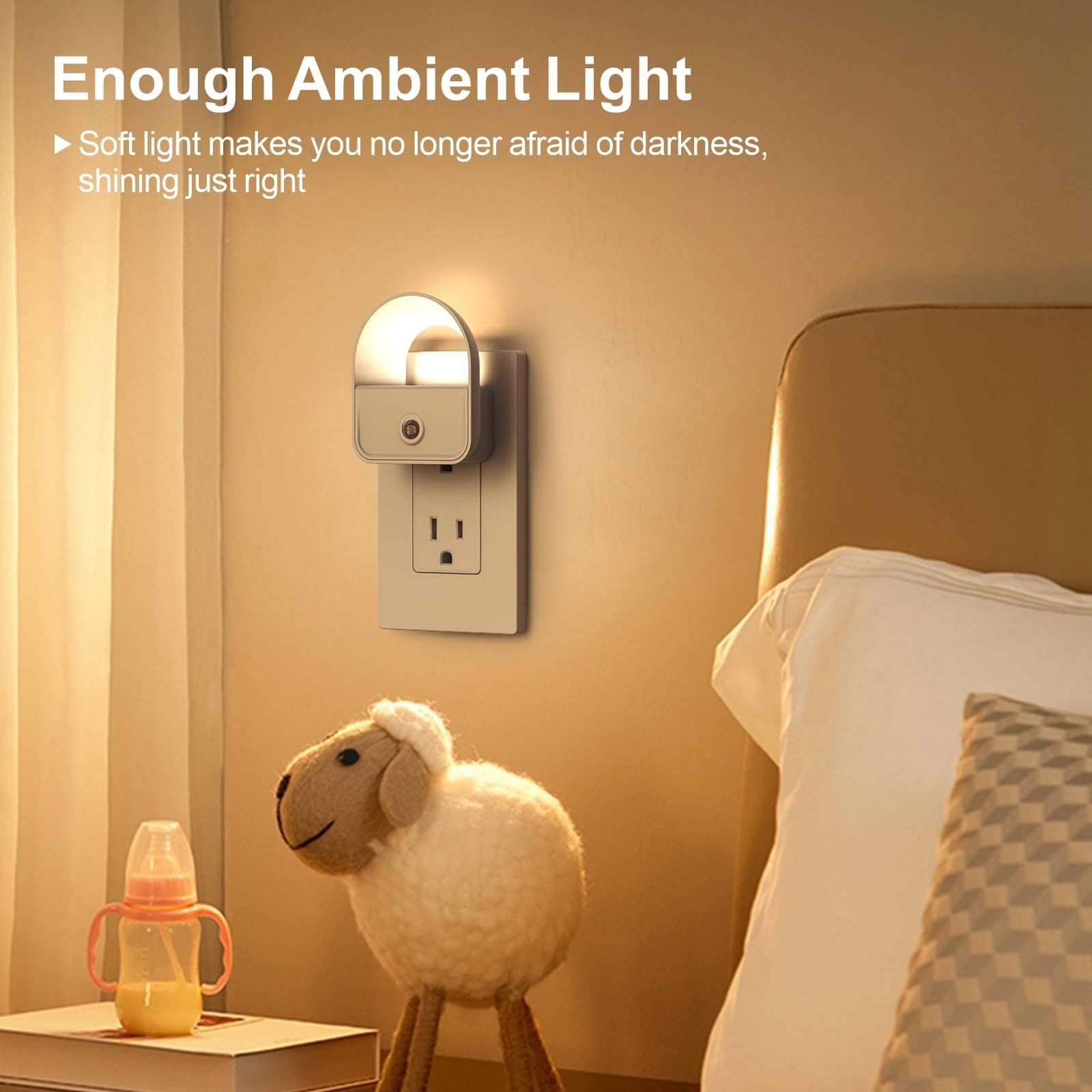 YRWXZYO LED Night Light Plug into Wall, Nightlights with Smart Dusk toDawn Se...
