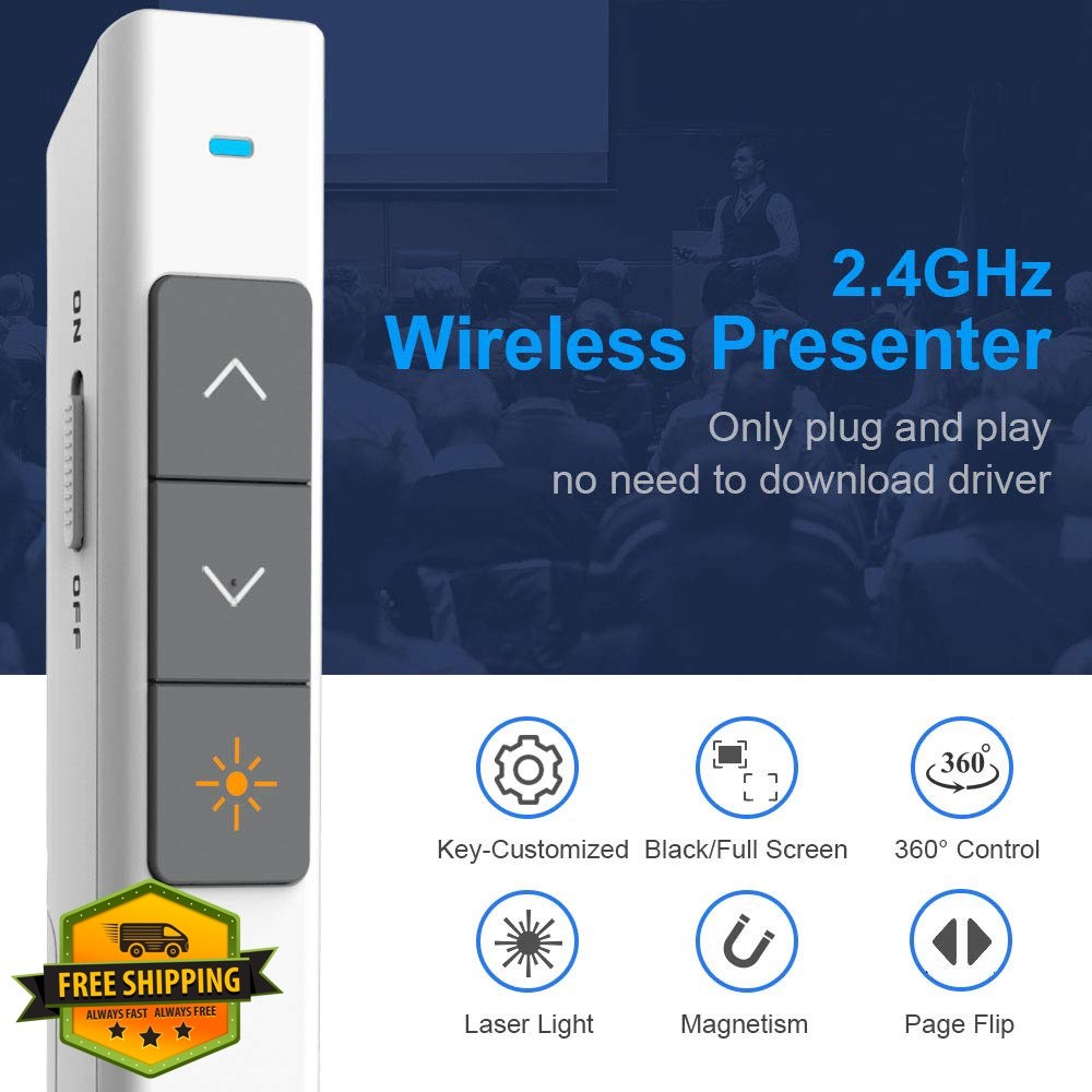 Norwii N26 White Presentation Clicker