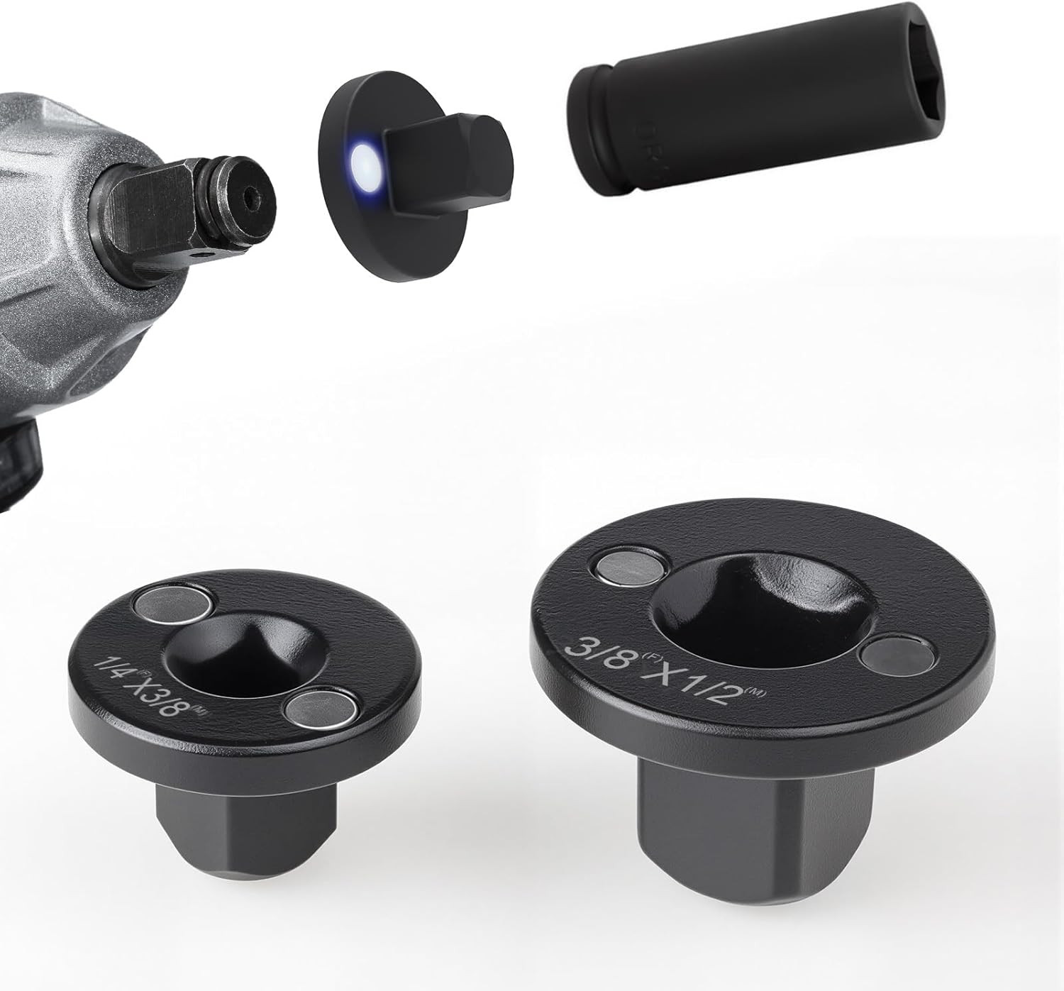 Socket Adapter Set, Low Profile Impact Socket Adapter for Tight Spaces, Impact I