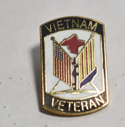 Vintage  Vietnam Veteran  Pin 3/4" by 1-1/8"