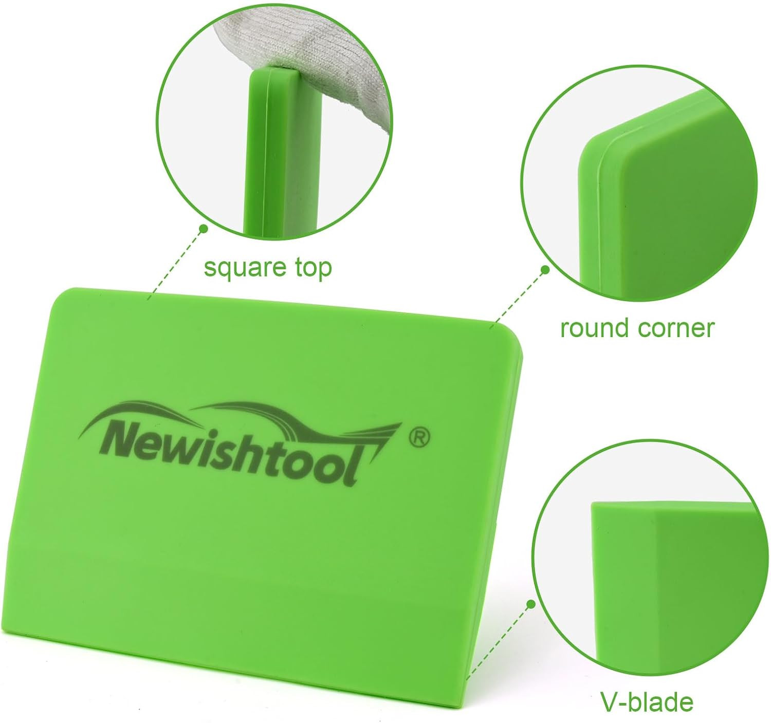 Soft Silicone Squeegee, Small V-Blade Scraper for Window Film Application & Wate