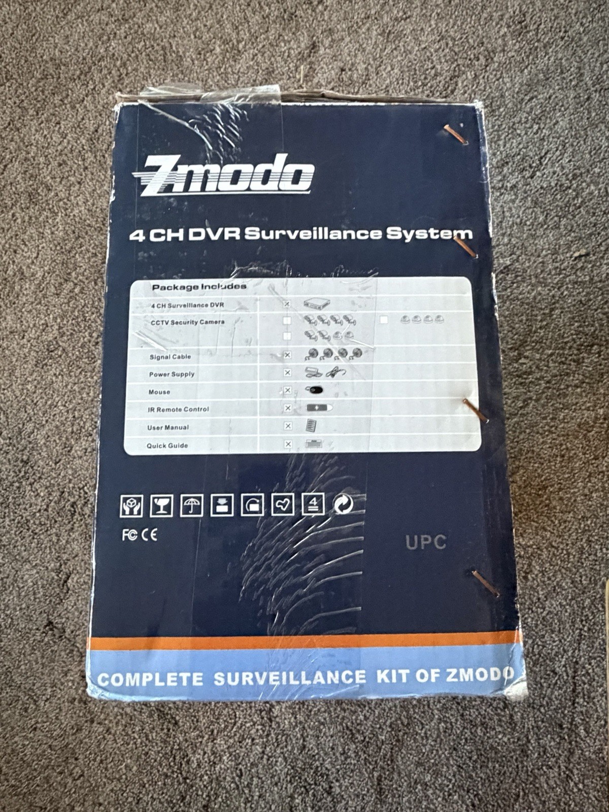 New Zmodo 4 CH DVR Surveillance System Never Opened