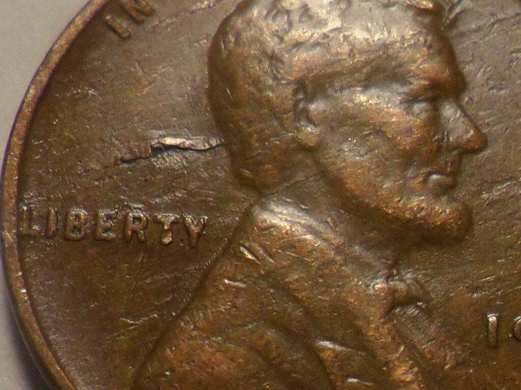 1917-P 1941-P NICE "MINT-MADE LAMINATION" LINCOLN WHEAT ERROR 2 PIECE SET!!