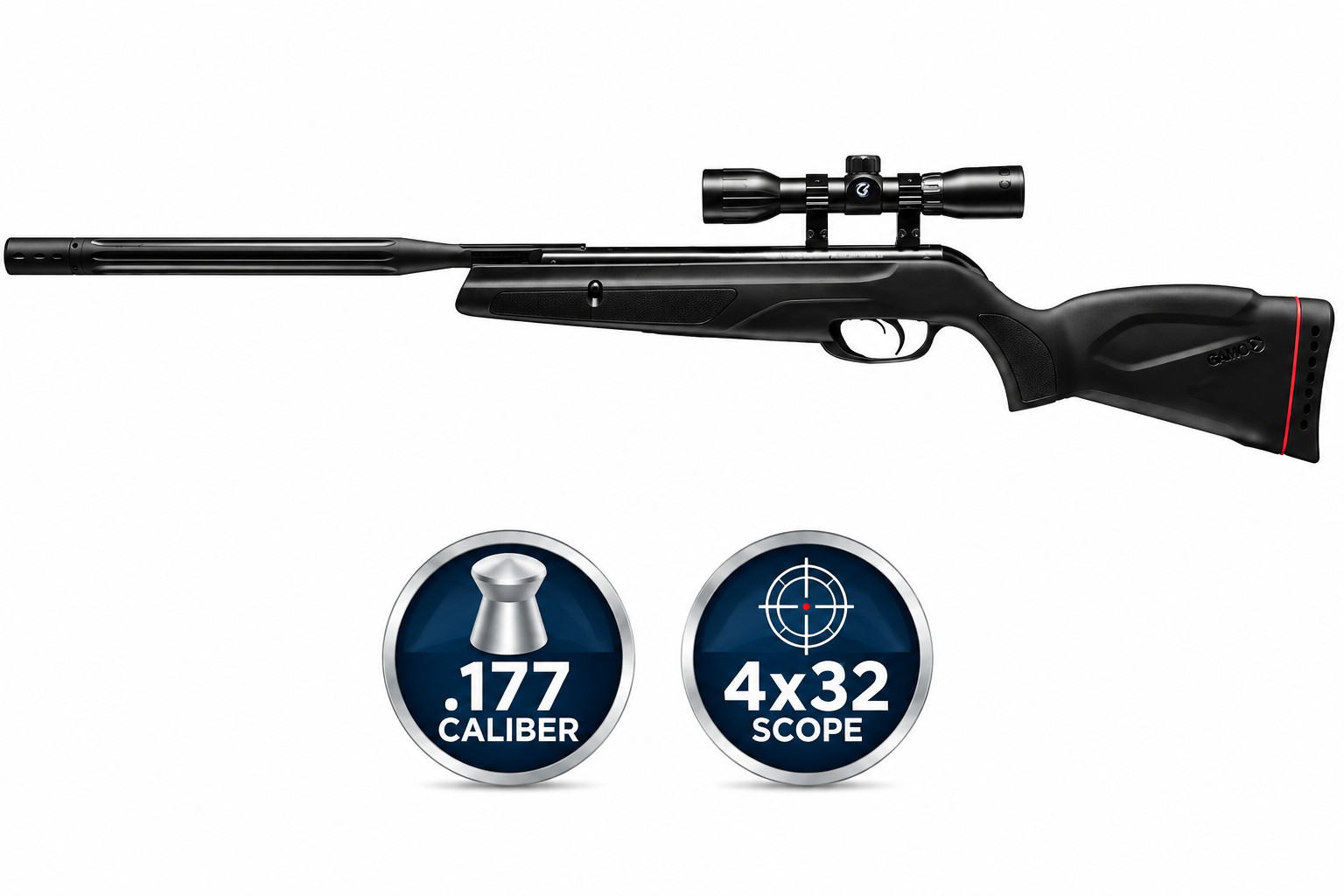 Gamo Wildcat Whisper IGT Air Rifle .177 Cal Break Barrel w/ 4x32 Scope