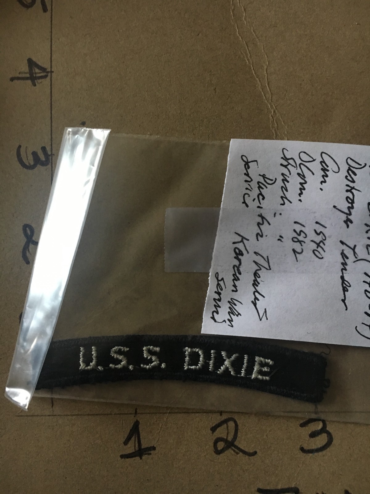 US NAVY SHOULDER STRIP TAB *** rocker *** Patch USS Dixie