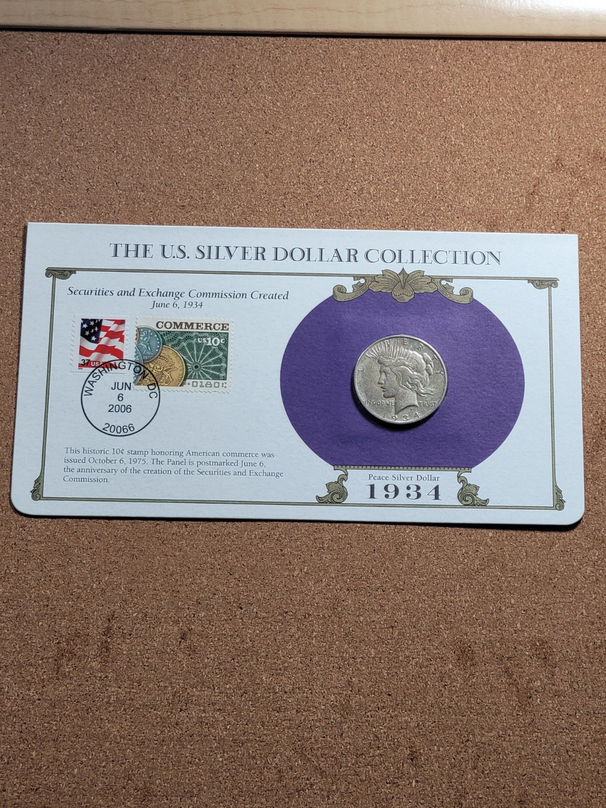 1934-S Peace Dollar $1 San Francisco Key Date 90% Silver PCS Holder