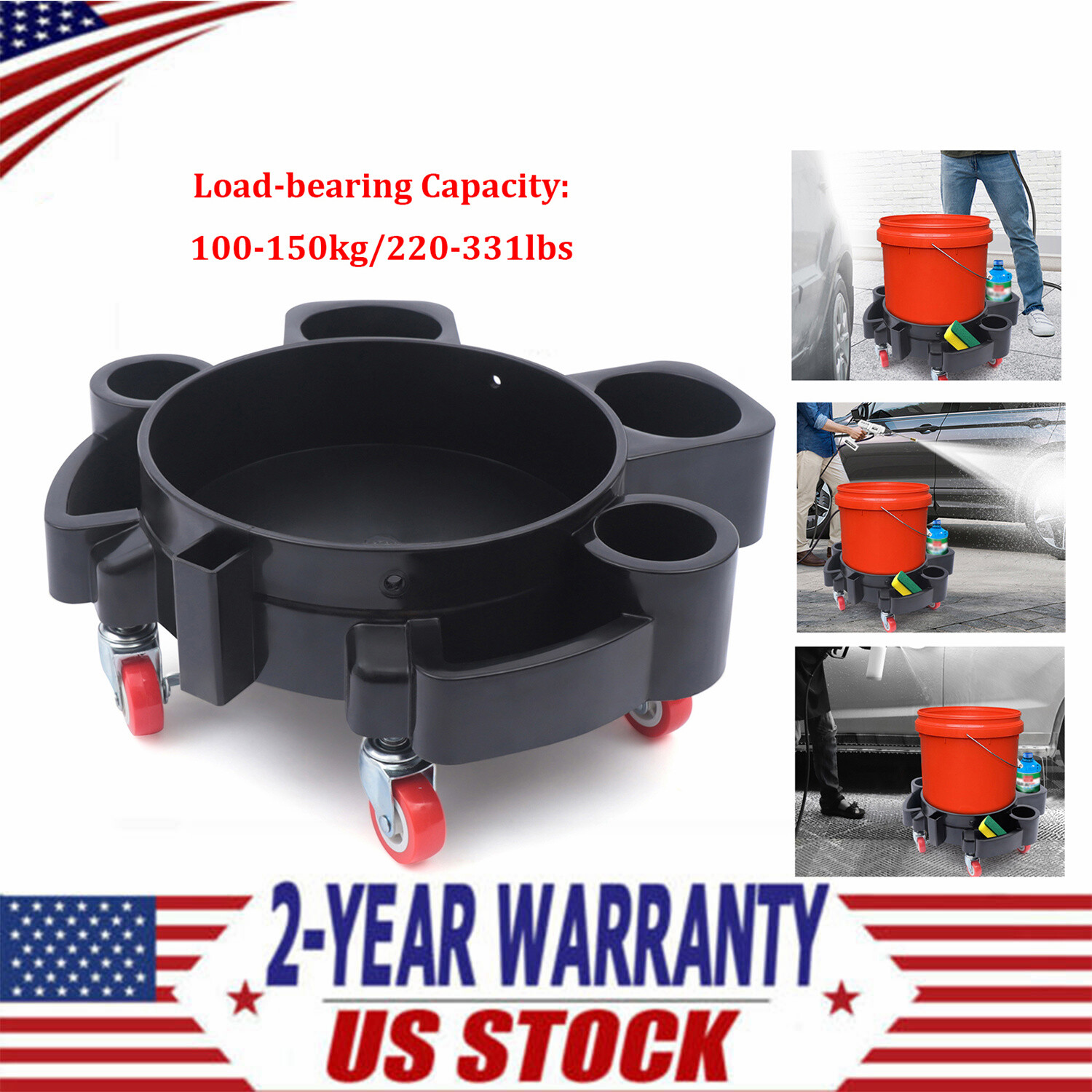 Car Wash Detail For Bucket Detailing Auto Chemical Guys w/Universal Pulleys NEW