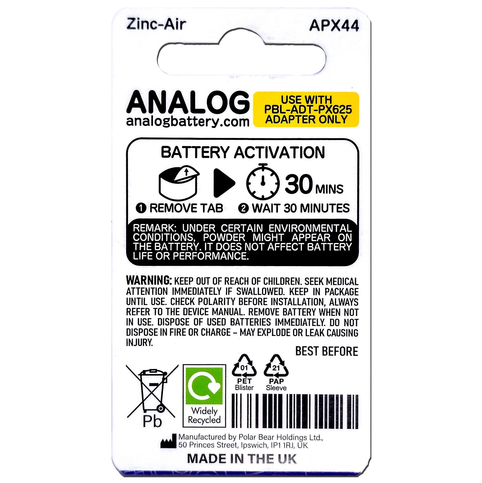 *FITS PX625 MR-9 Adapter* 1.35V Replacement Battery Made in UK