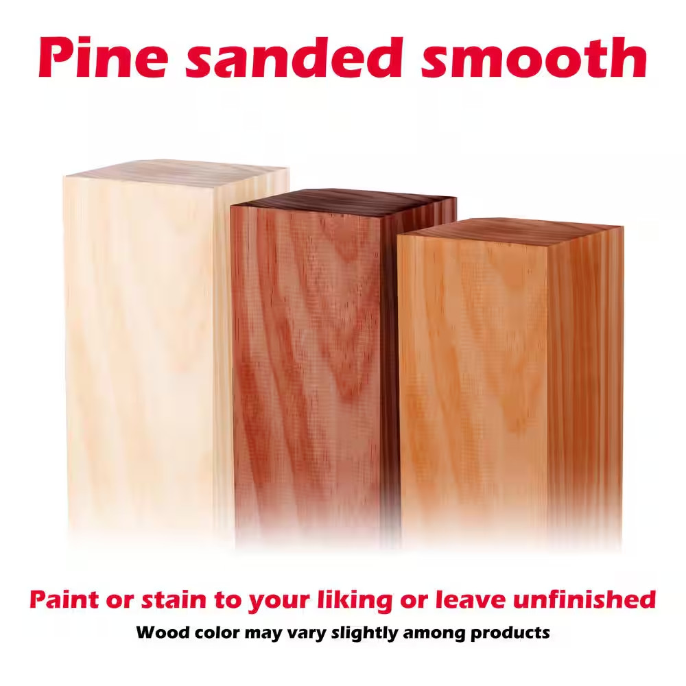 Farmhouse Table Leg with Chamfer - 29 In. H X 2.25 In. Dia. - Unfinished Sanded