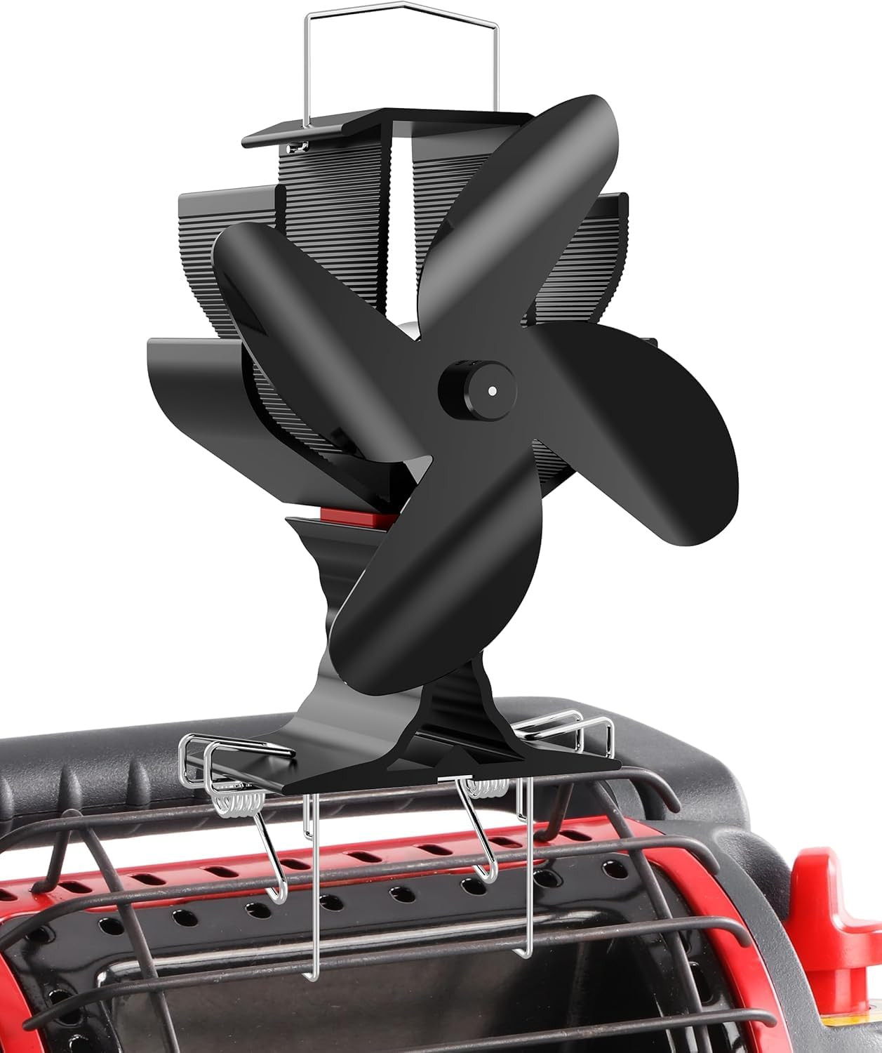 Wood Stove Fan,Heat Powered Heater Fan with Hook for Indoor Outdoor Propane Gas